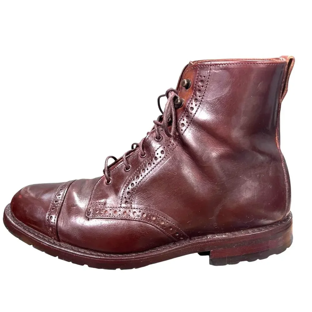 Allen Edmonds Men’s Hamilton Wide Burgundy Brogue Chukka Boot Size US 8 E